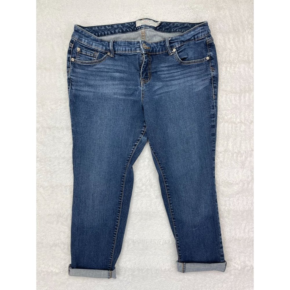 Torrid Boyfriend Jeans 16XS 16 Extra Short Blue Denim Skinny